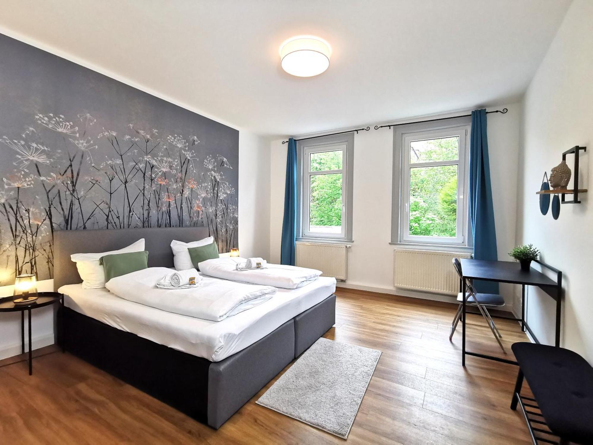 Bohnapartments: Stadtblick Zechenhaus mit Balkon und Parkplatz Ilmenau Exterior photo